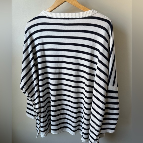 MERSEA Catalina Crewneck Sweater Striped Oversized Baggy Coastal One Size OS - Picture 2 of 6